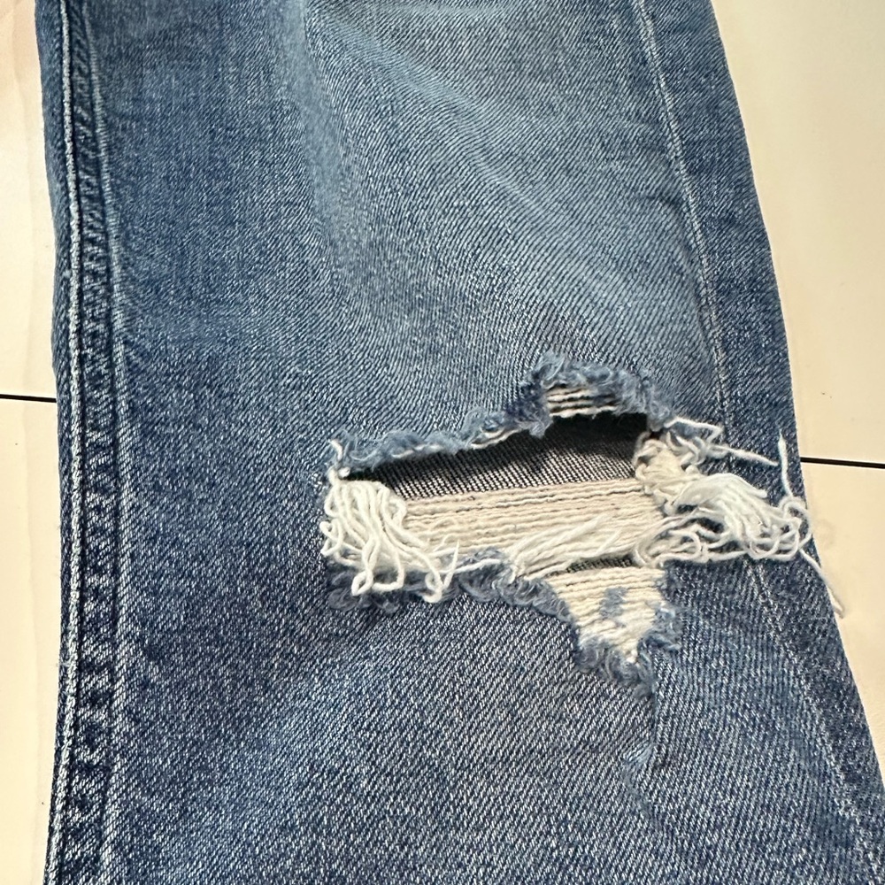 AGOLDE NICO High Rise Slim Fit Jeans Blue Distressed Size 24 (A093C-1256) - Picture 2 of 10